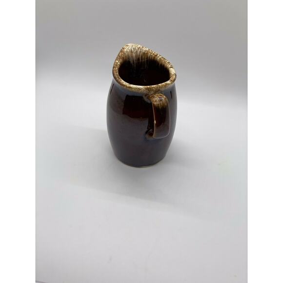 Vintage Hull Oven Proof Pottery Small Pitcher Creamer Syrup Brown Drip Glaze USA - Picture 4 of 8
